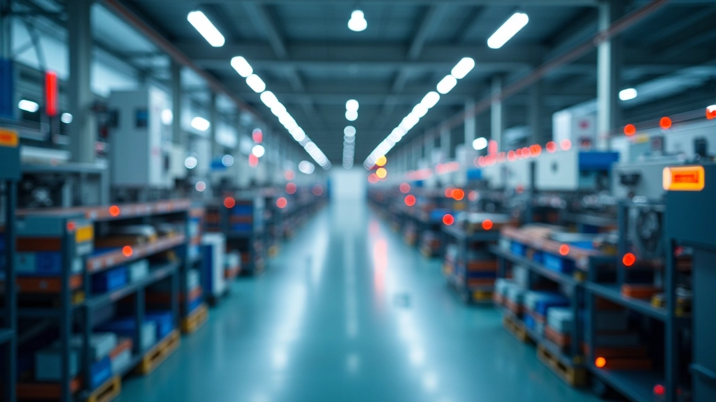 Deutsche Fabrik mit modernen Produktionsanlagen und Logistik-Infrastruktur