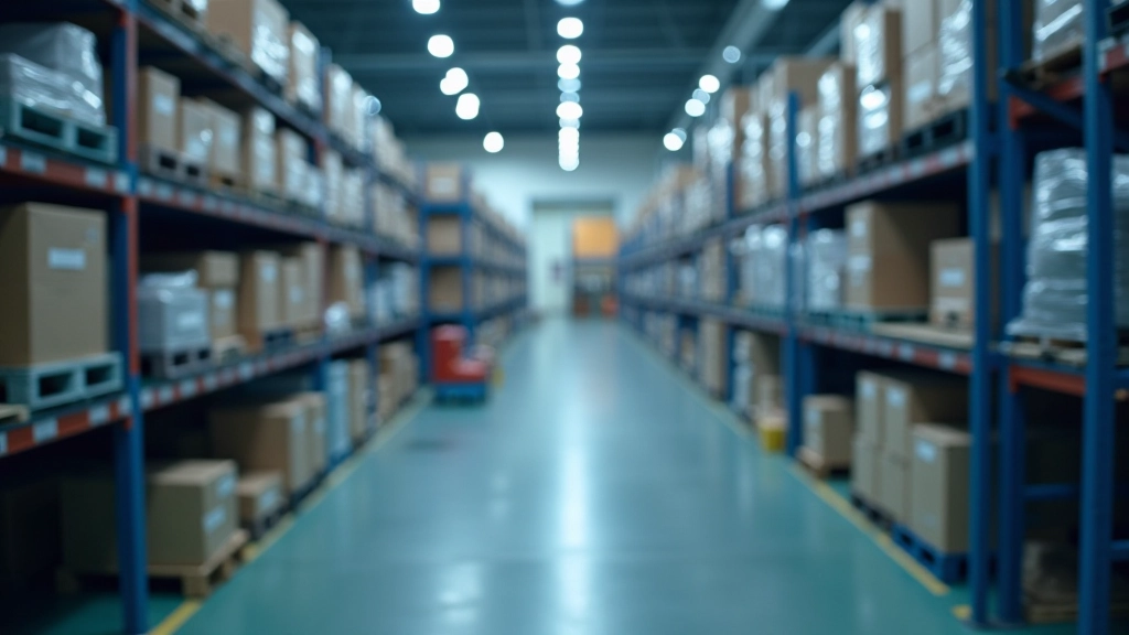 Lagerhalle mit Produktionskomponenten für Nearshoring in der Europäischen Union