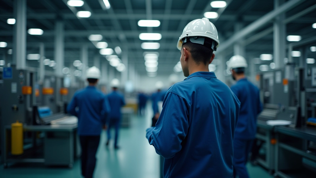 Moderne deutsche Fertigungsanlage mit Lieferketten-Management-Systemen und automatisierter Produktion